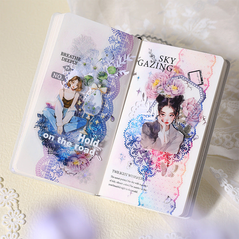 10 Pcs Rainbow Lace PET Stickers HCBJ