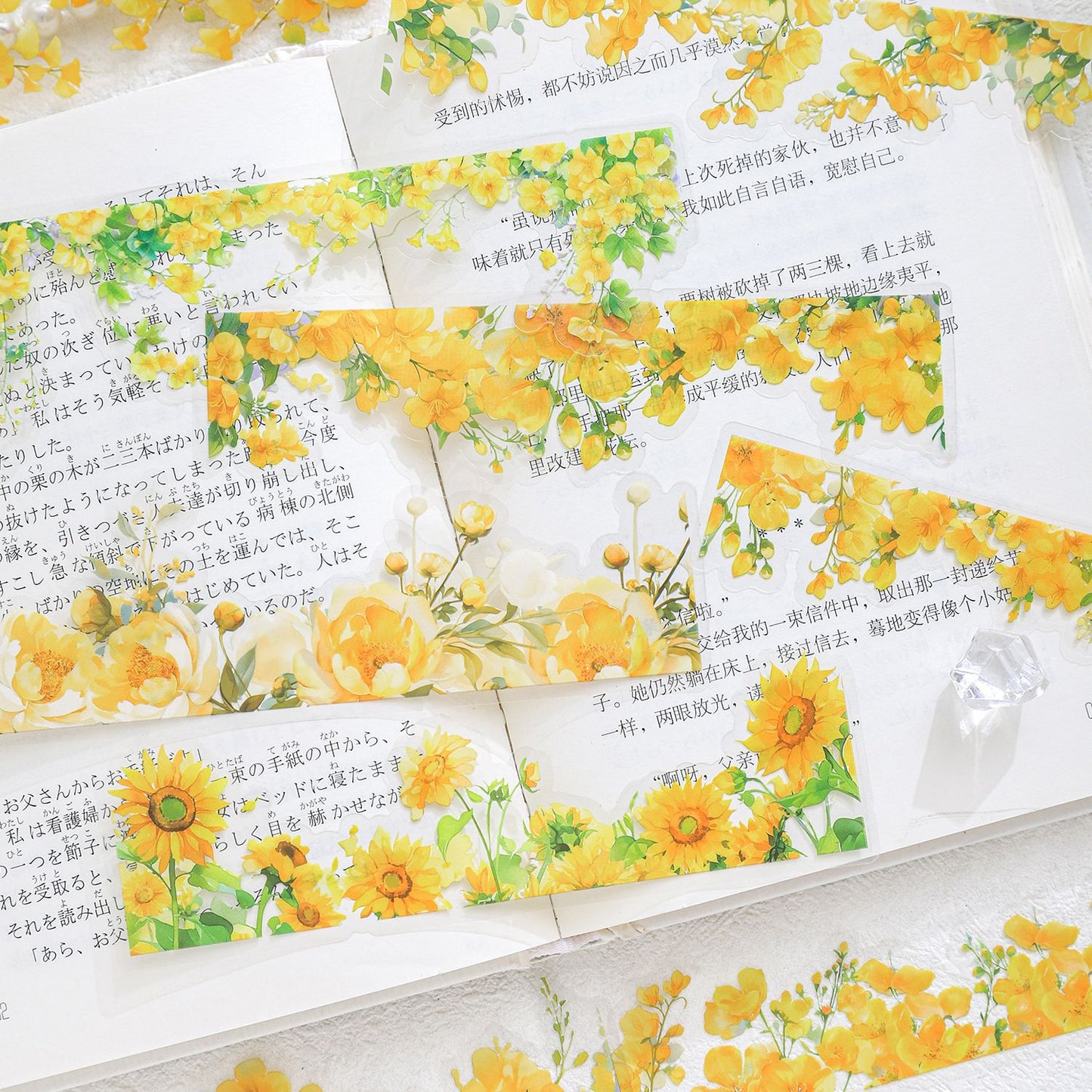 10 Pcs Flower Vine PET Stickers QMHJ