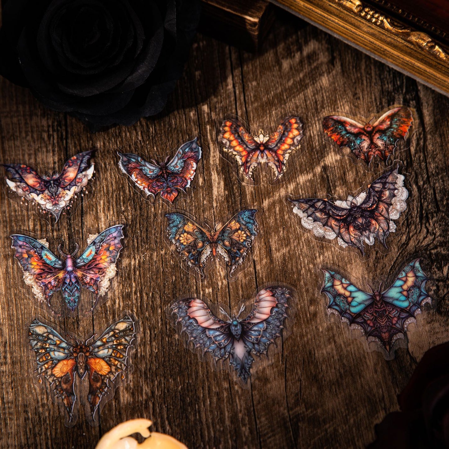 20 Pcs Gothic Wing PET Stickers AYYY