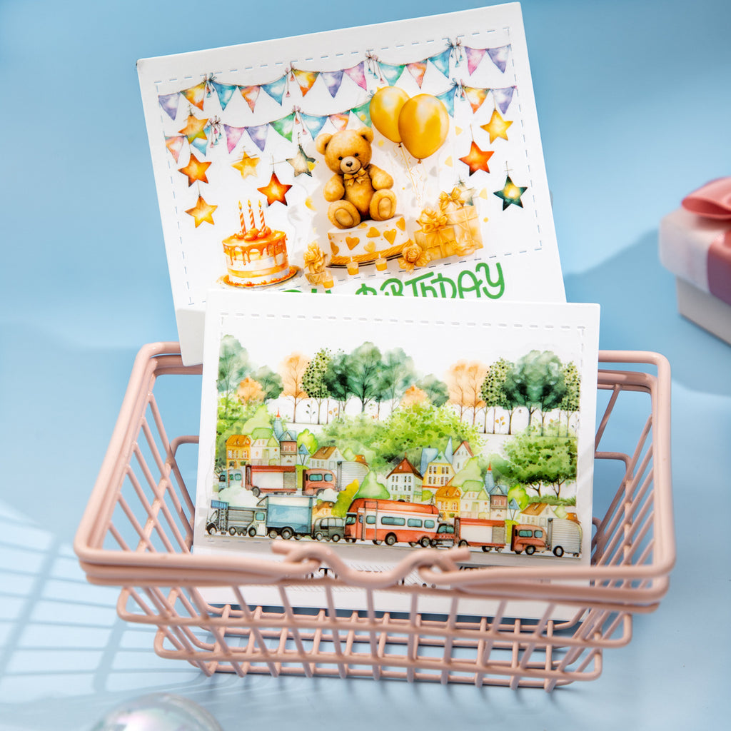 15 Pcs Creative Cute PET Stickers KAQML