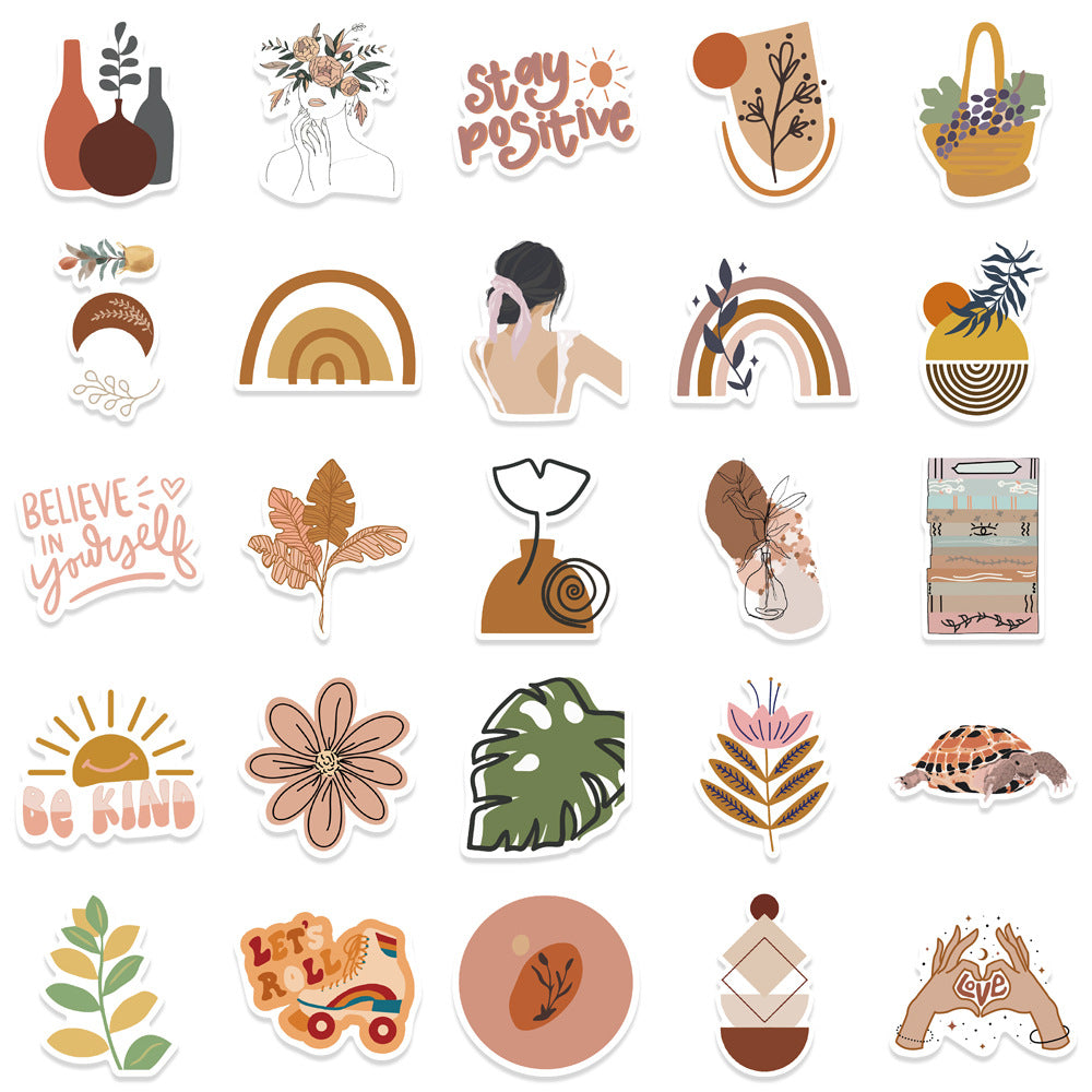50PCS Boho Waterproof Vinyl Stickers BHO03