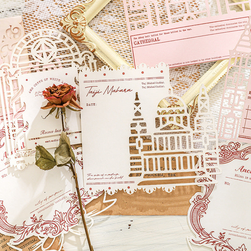 10 Pcs Travel Theme Journal Paper ZYSJ