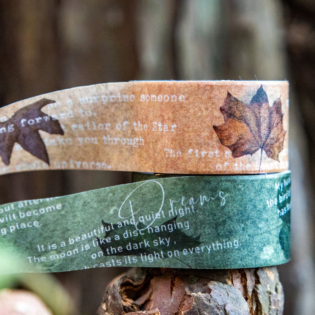 1 Roll Maple Poetry Vintage Washi Tape YYSP