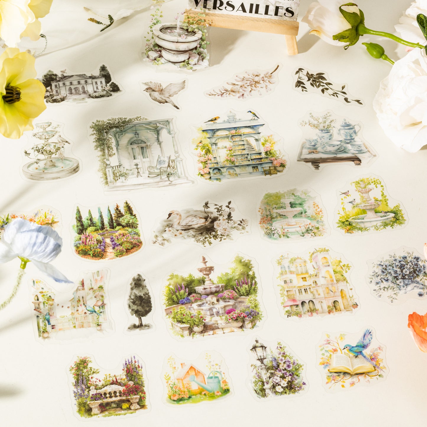 25 Pcs Garden PET Stickers FESHHY