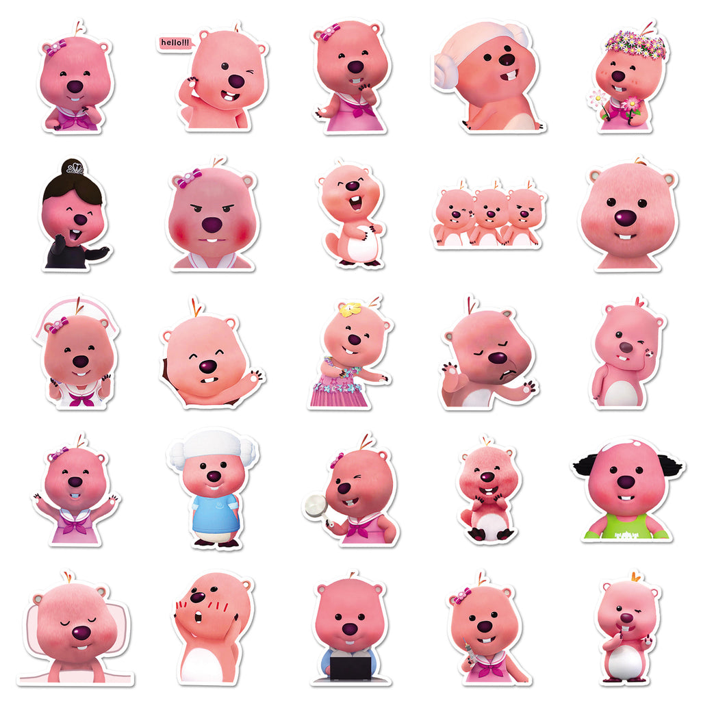 50 Pcs Vinyl Beaver Stickers OPY973