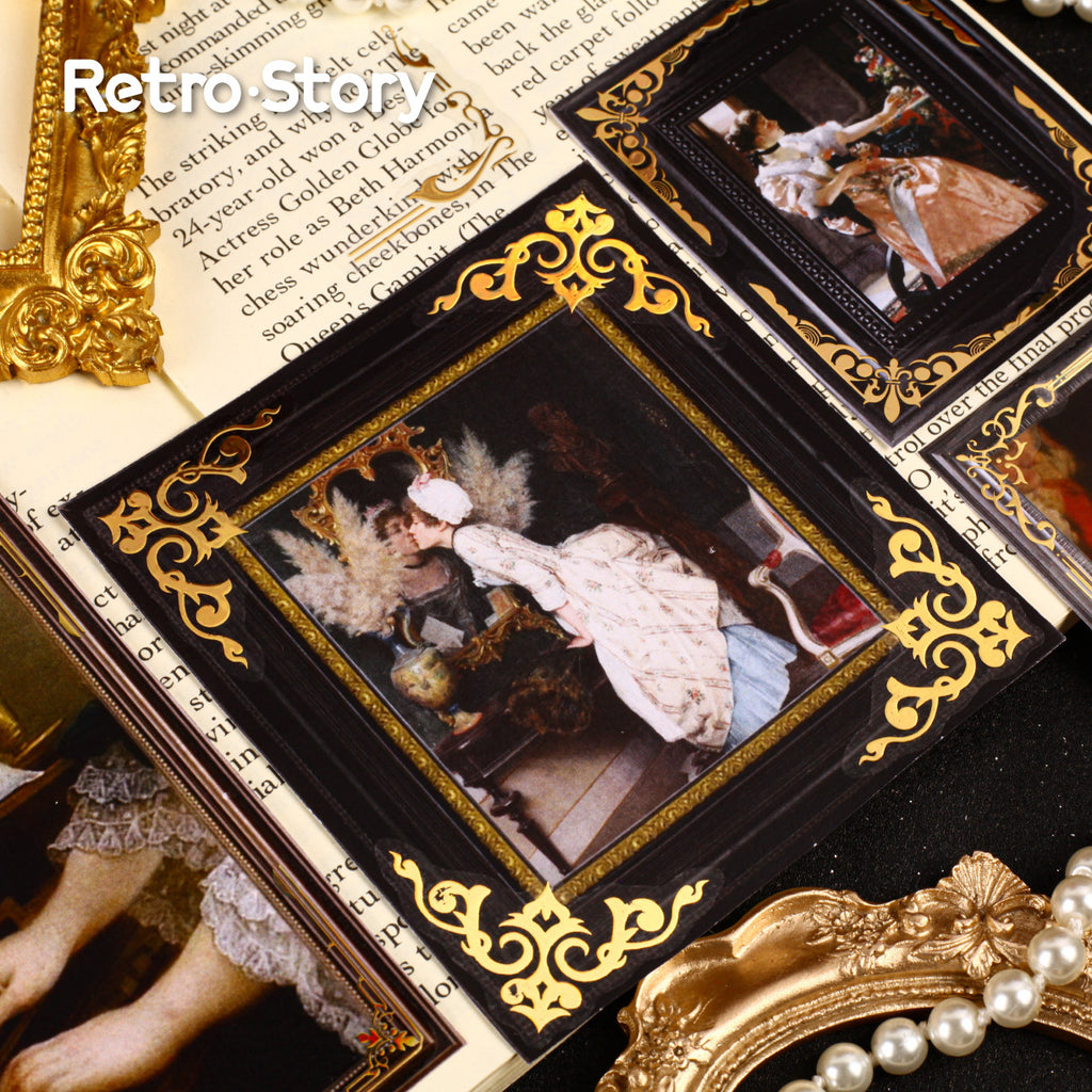 20 Pcs Golden Corner PET Stickers OBXL