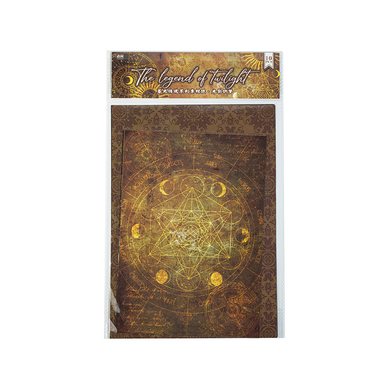 10 Pcs Gothic Theme Scrapbook Paper MGCS