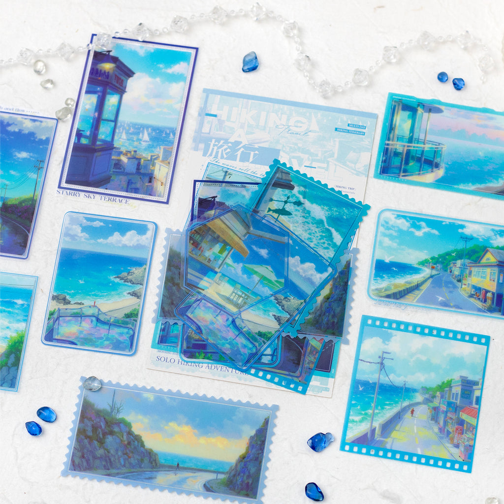 10 Pcs Travel Landscape PET Stickers TBLX