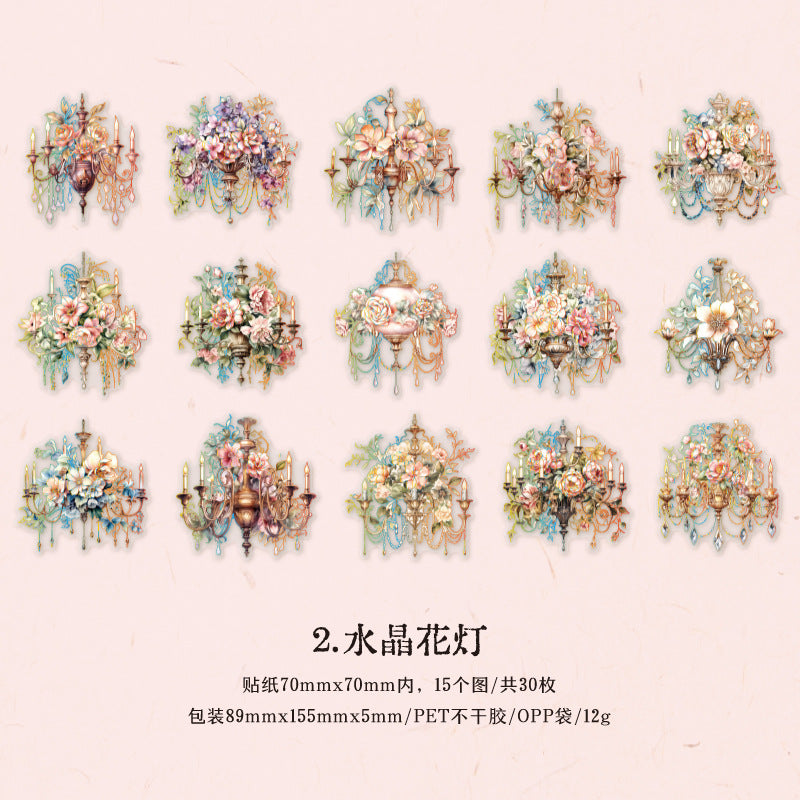 30 Pcs Creative PET Stickers LGHY