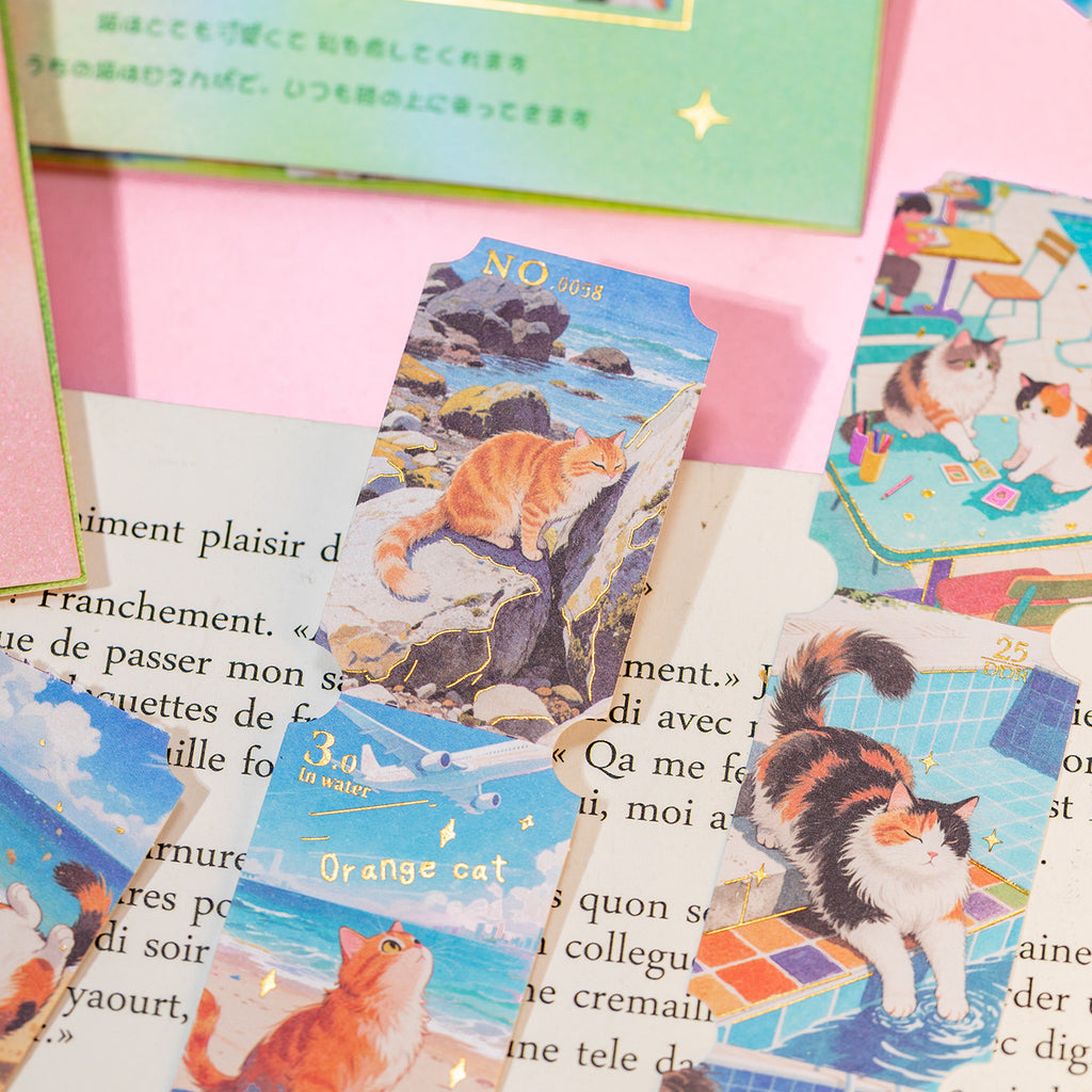 20 Sheets Cat Themed Stickers MPPX