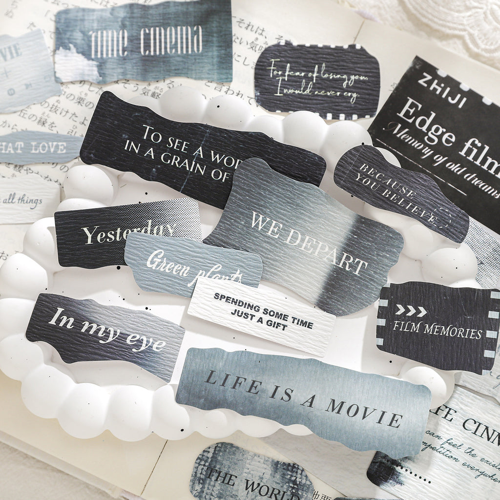 25 Pcs Vintage Word Stickers JYJM