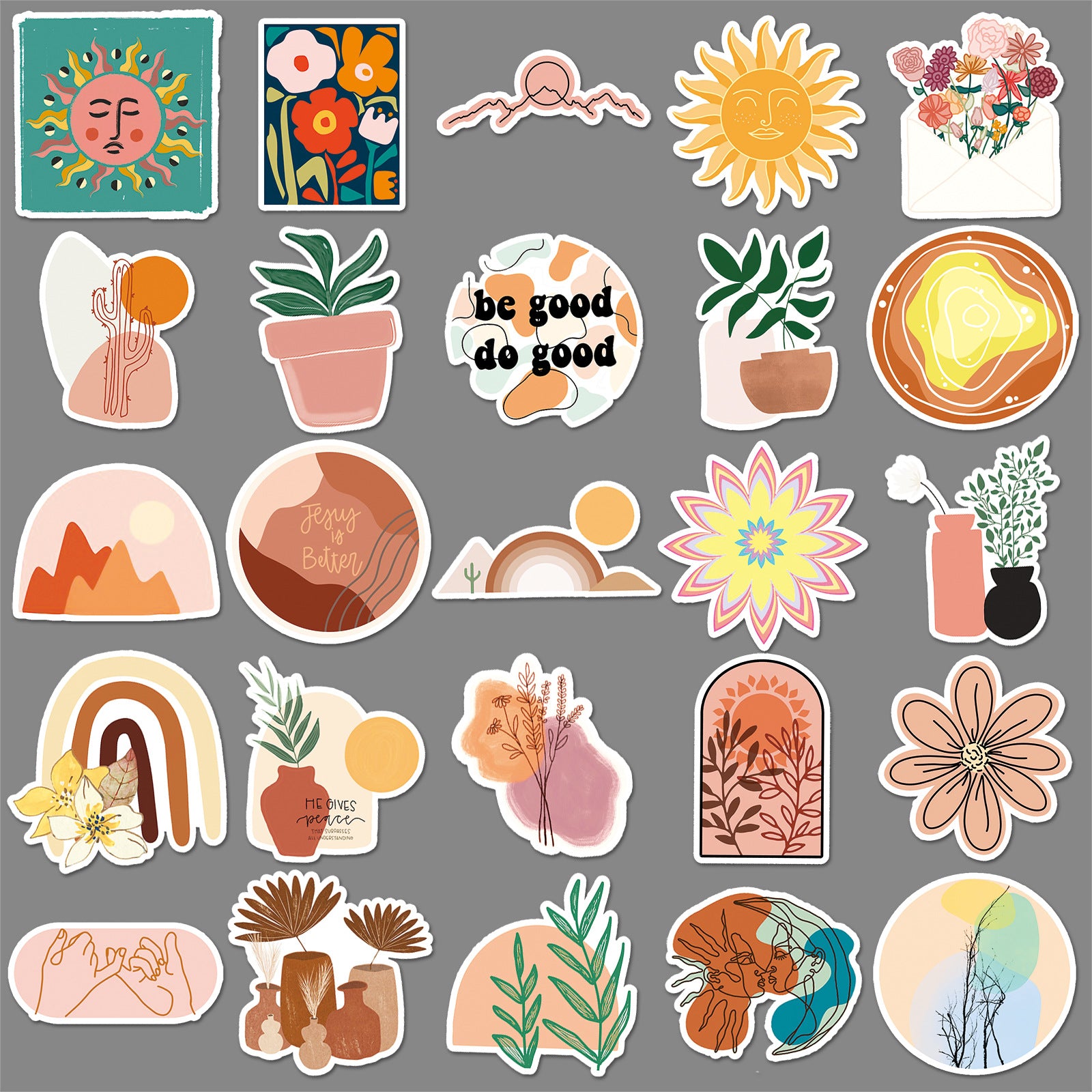 50PCS Boho Waterproof Vinyl Stickers BHO12