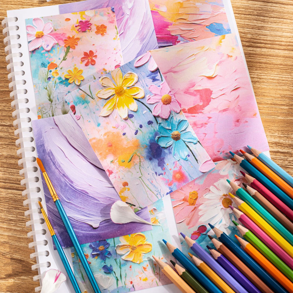 10 Pcs Oil Paint Art Washi Stickers YHLSC