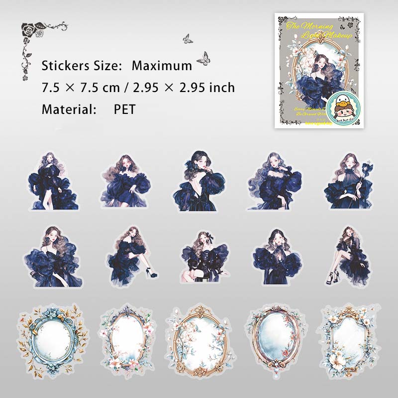 15 Pcs Party Girl PET Stickers CXQZ