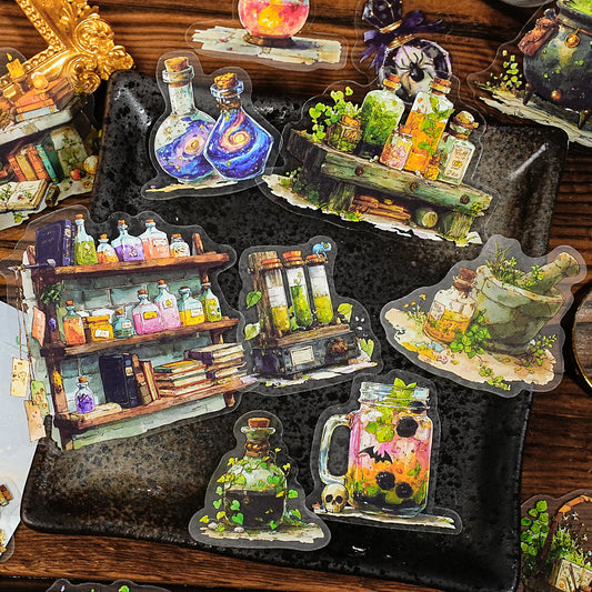 15 Pcs Gothic Magic PET Stickers MFMZ