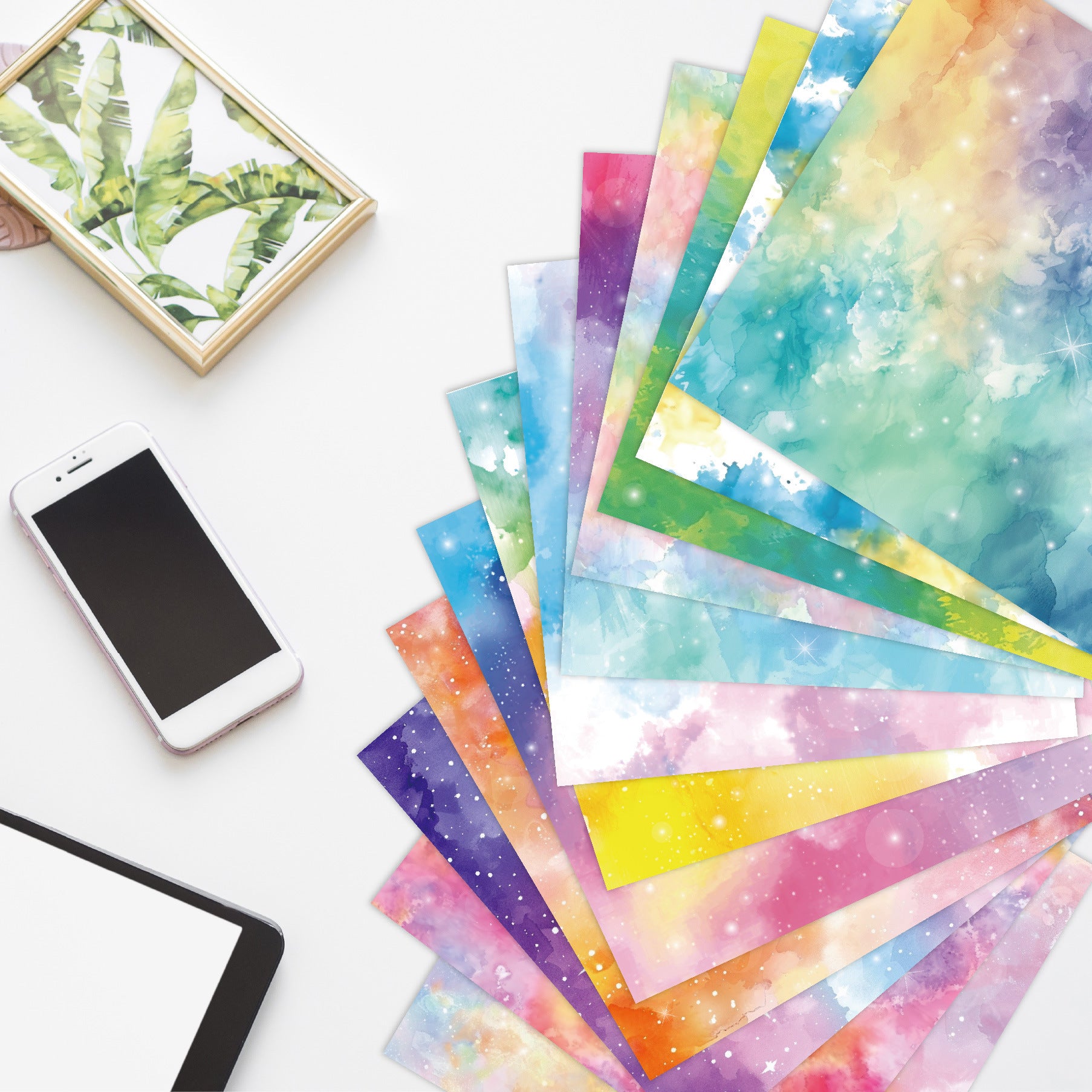 12 inch Fantasy Galaxy Scrapbook Paper Pad PAJ012
