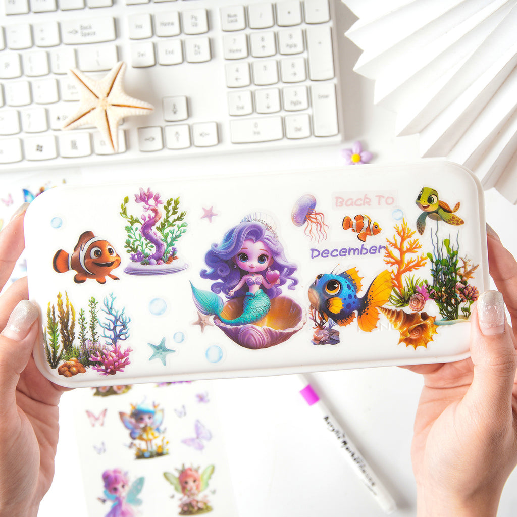 20 Sheets Undersea Animal Stickers Book WXSW