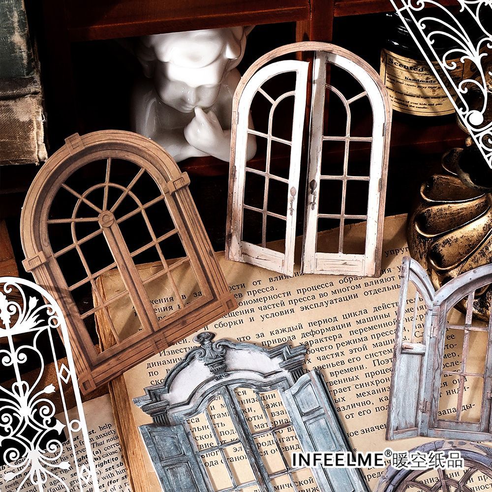 10 Pcs Cutout Windows Journl Paper FGZY