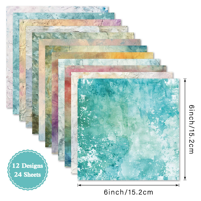 6 Inch Abstract Dreamscape Scrapbook Paper Pad SKP017B