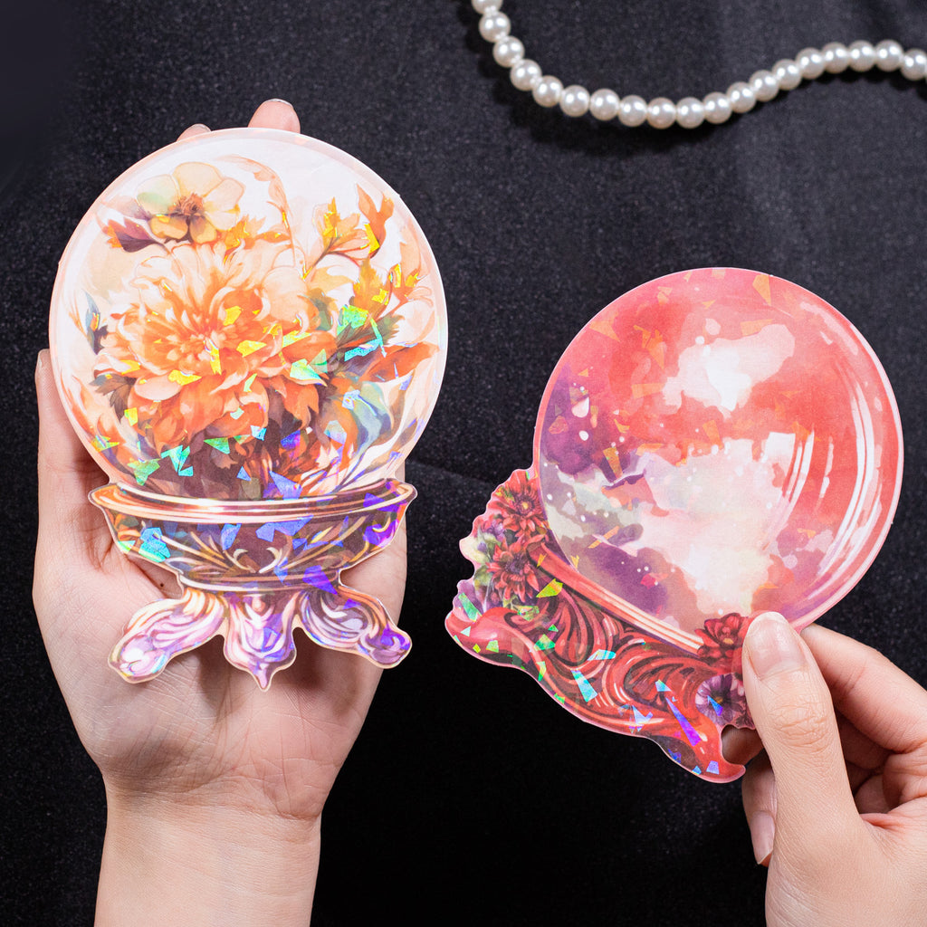 5 Pcs Crystal Ball PET Stickers MHSJ