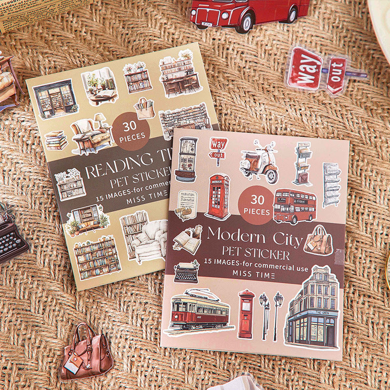 30 Pcs Home Household PET Stickers SGYJ