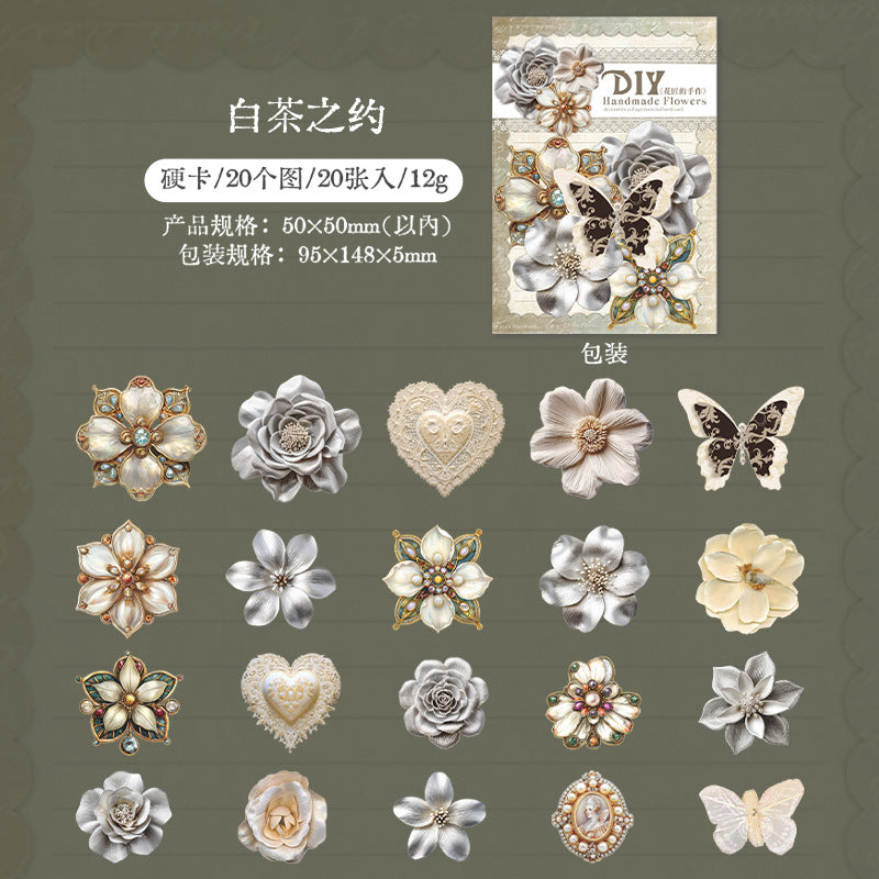 20 Pcs Flower Stickers HJDSZ
