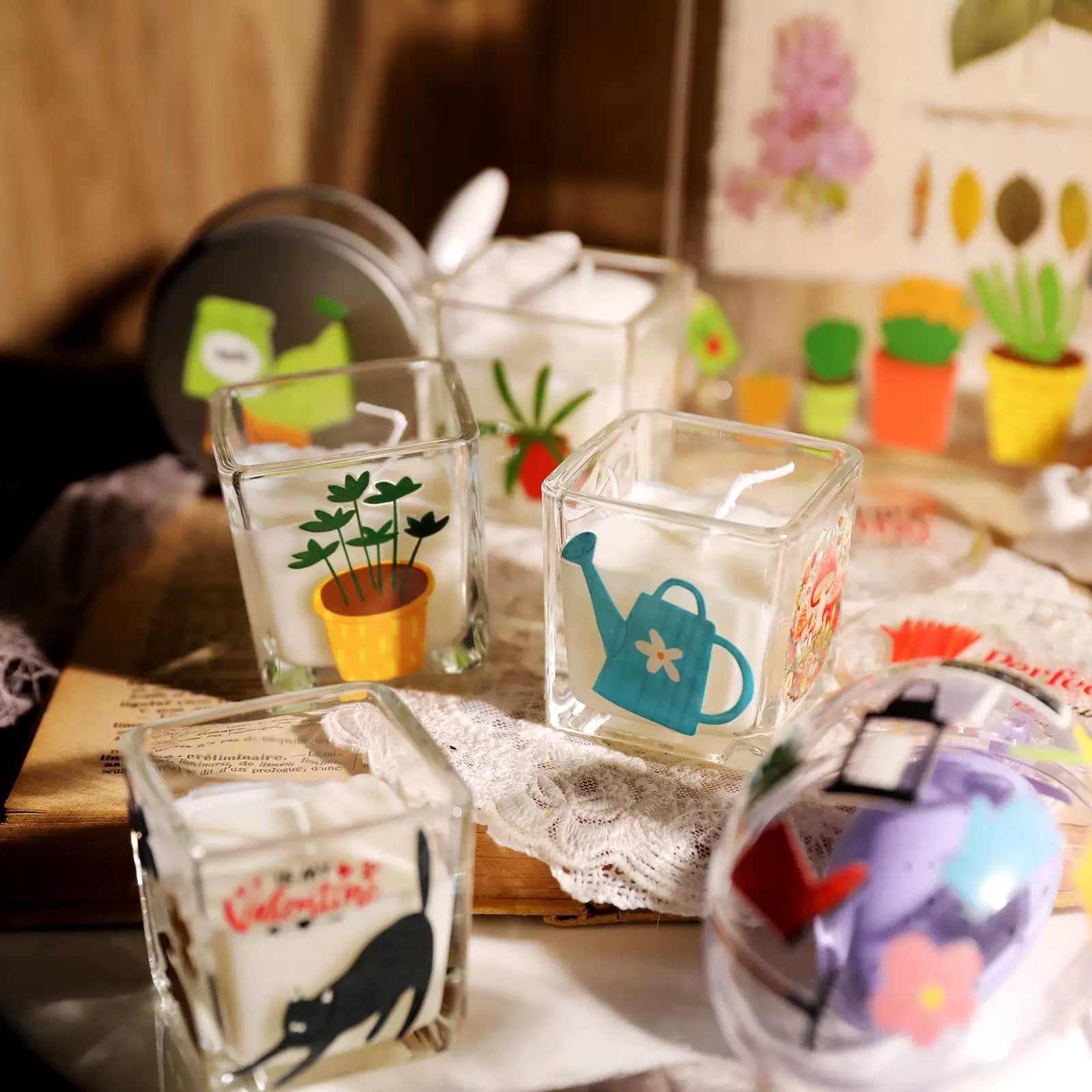 2 Sheets Waterproof Rub on Stickers - Garden
