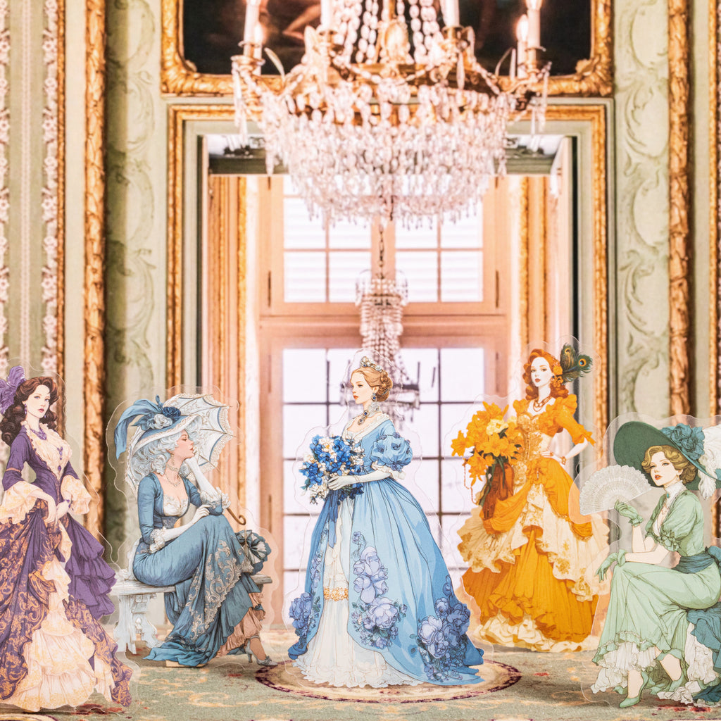 20 Pcs Rococo Party Lady PET Stickers LKKWY