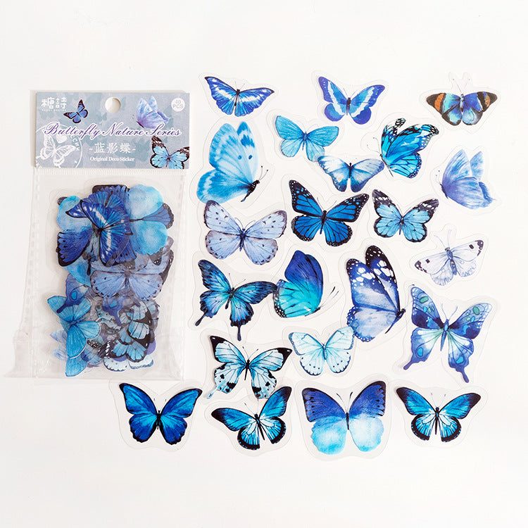 40 Pcs Buttefly PET Sticker Pack HDZRB