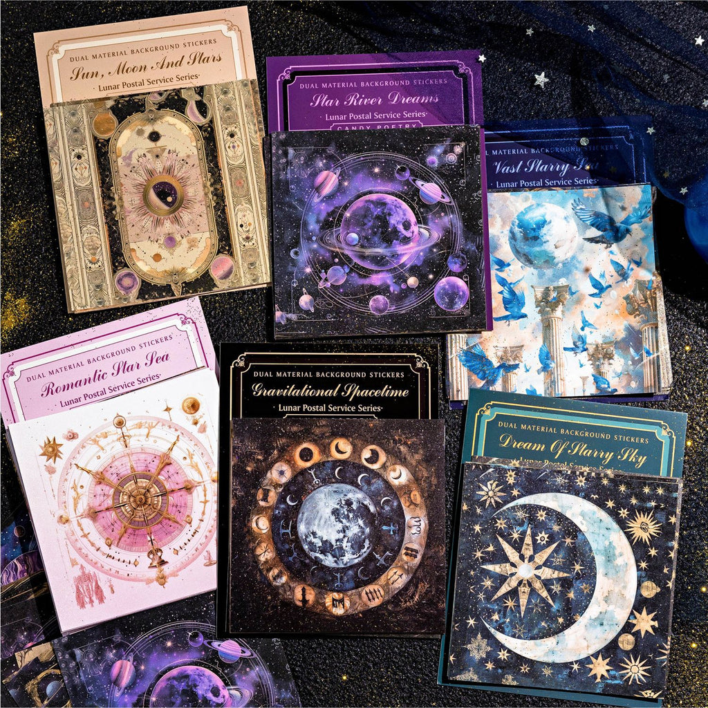 10 Pcs Galaxy Themed Stickers YQYDJ