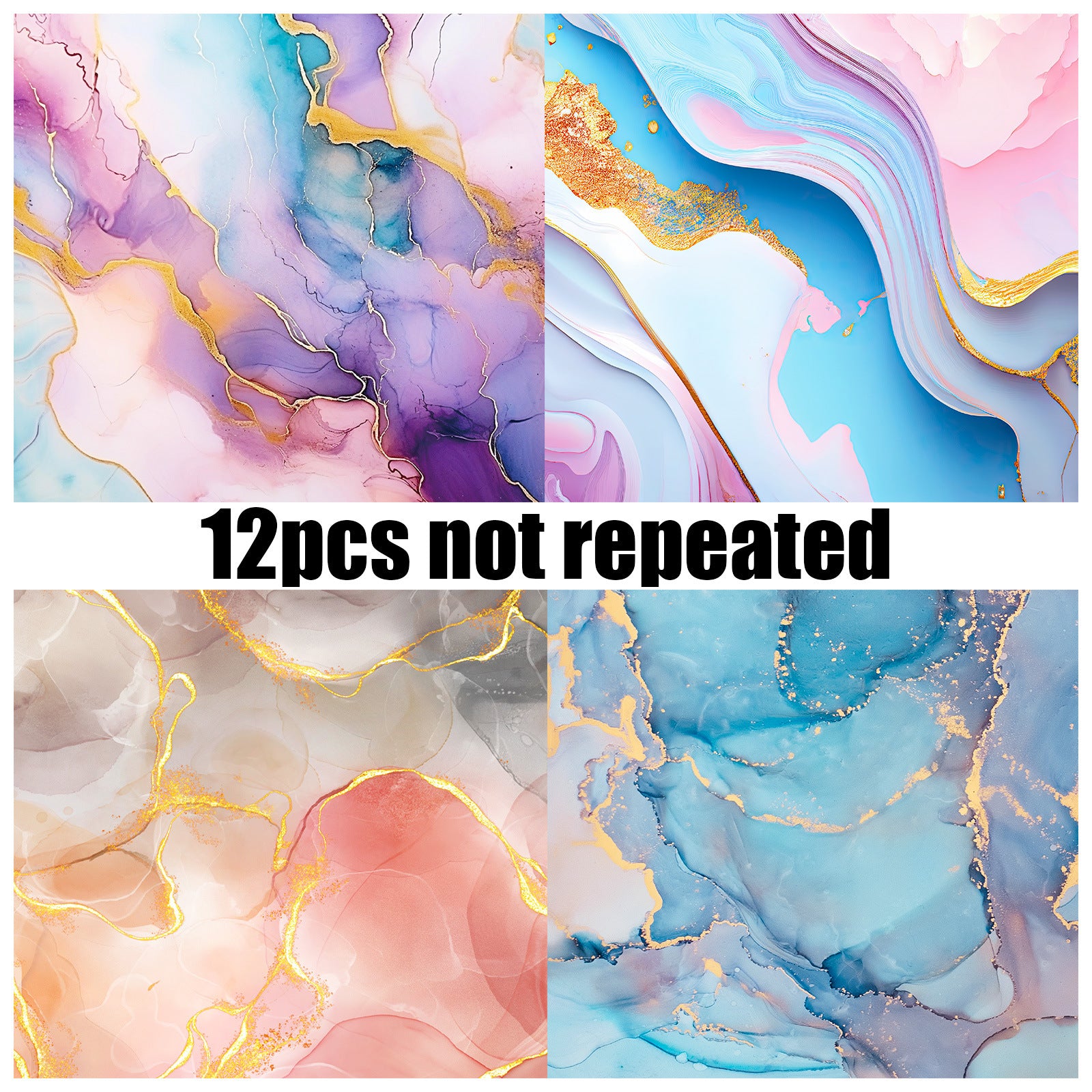 6 inch Gilding Marble Scrapbook Paper Pad PA724