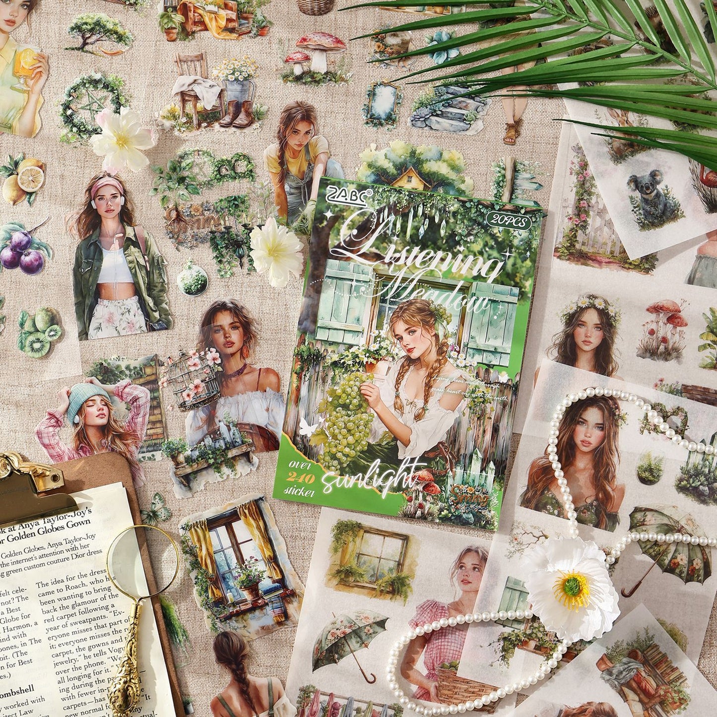 20 Sheets Girl Lifestyle Stickers Book MYXF