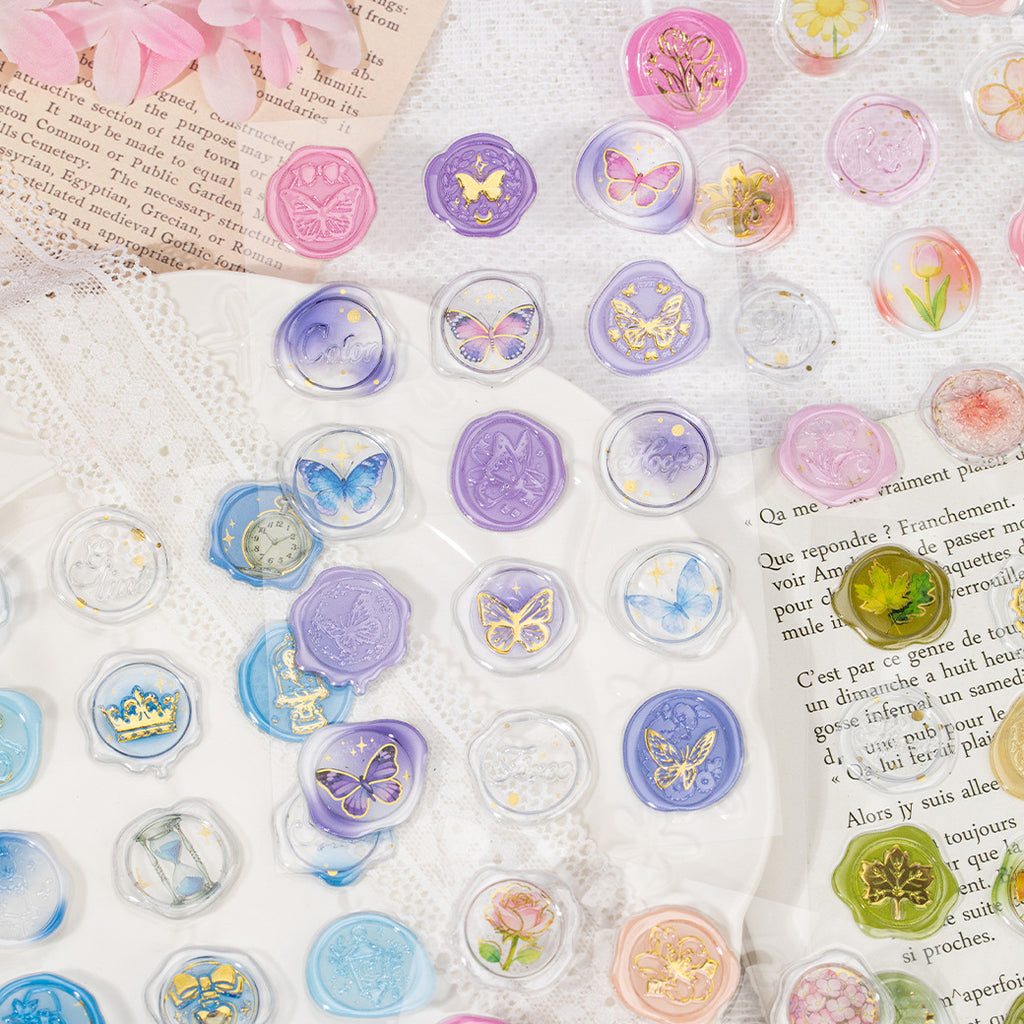 15 Pcs Epoxy Wax Seal Stickers GDHY
