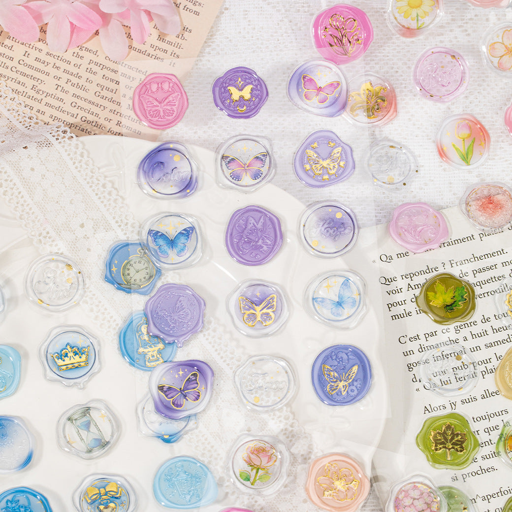 15 Pcs Epoxy Wax Seal Stickers GDHY