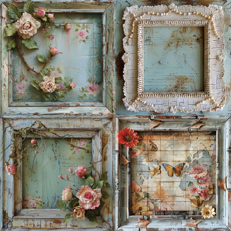 6 inch Vintage Frame Scrapbook Paper Pad SKP341