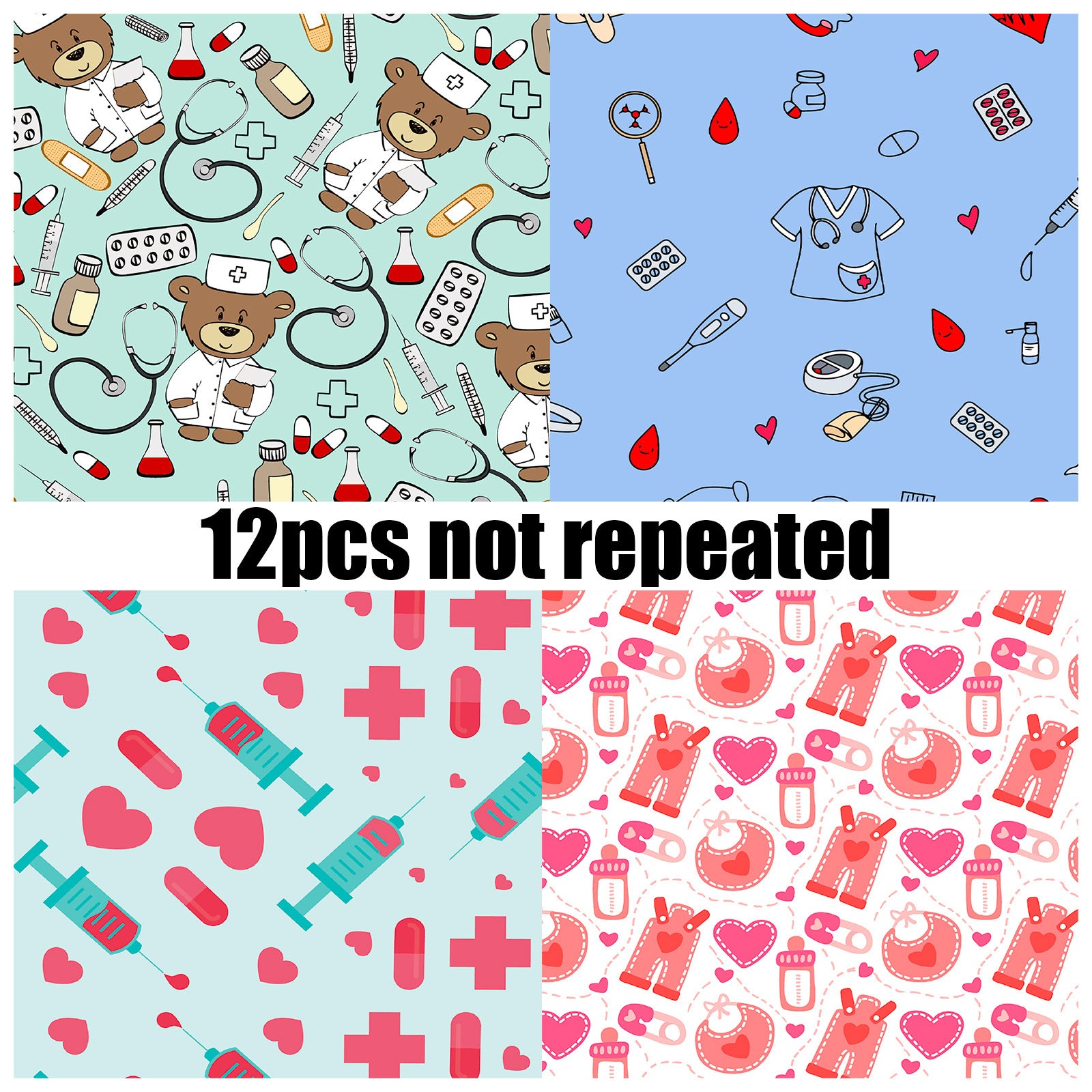 6 inch Nurses' Day Scrapbook Paper Pad PA808