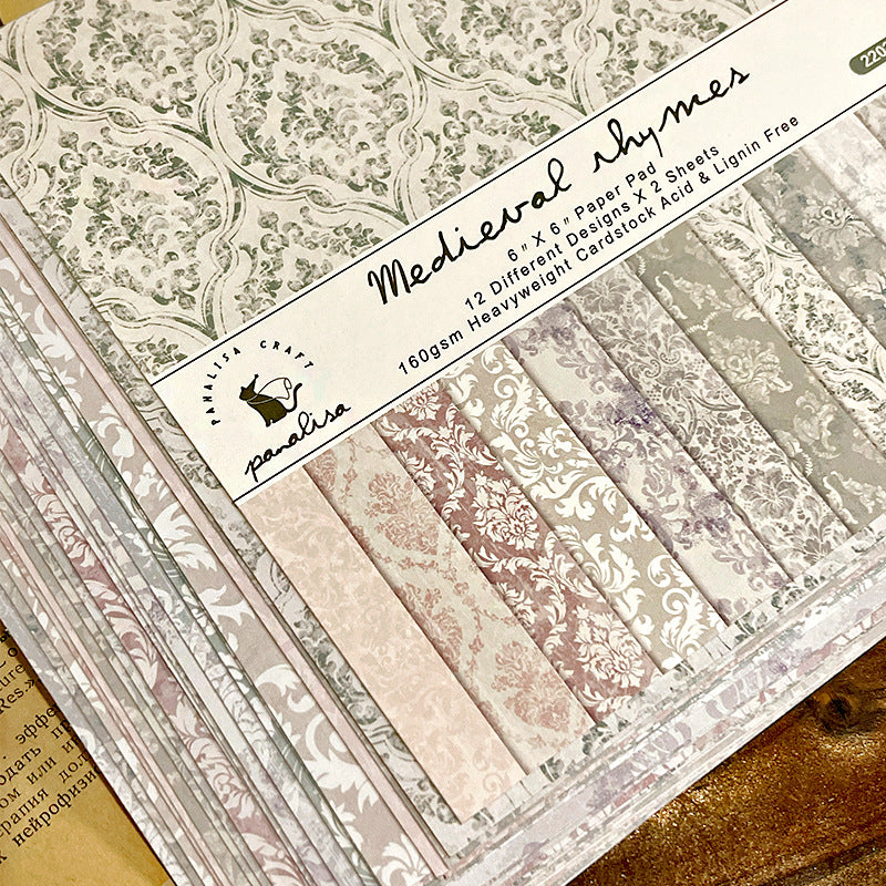 6 inch Baroque Scrapbook Paper Pad SKP036