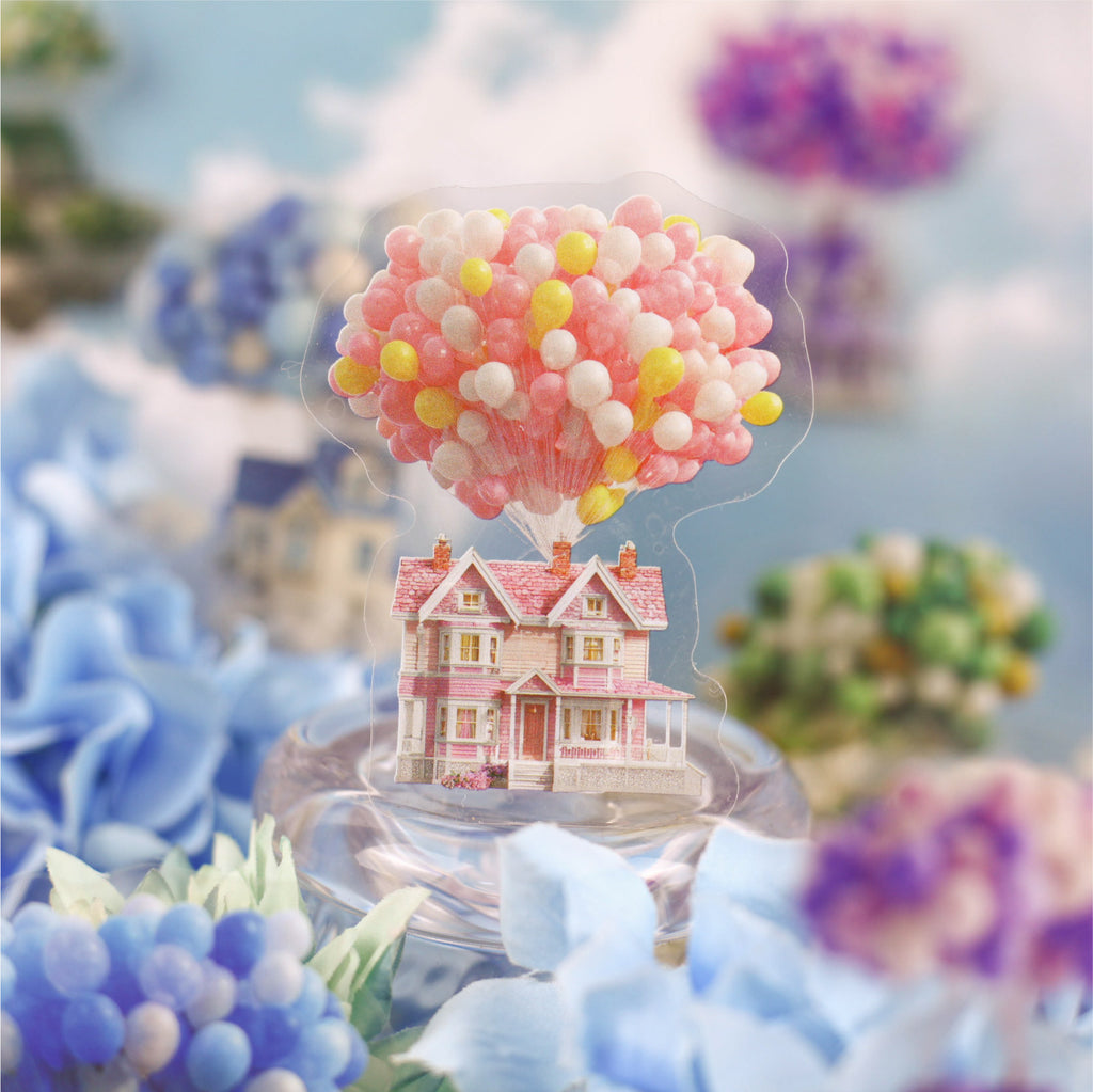 16 Pcs Hot Air Balloon PET Stickers FWXL