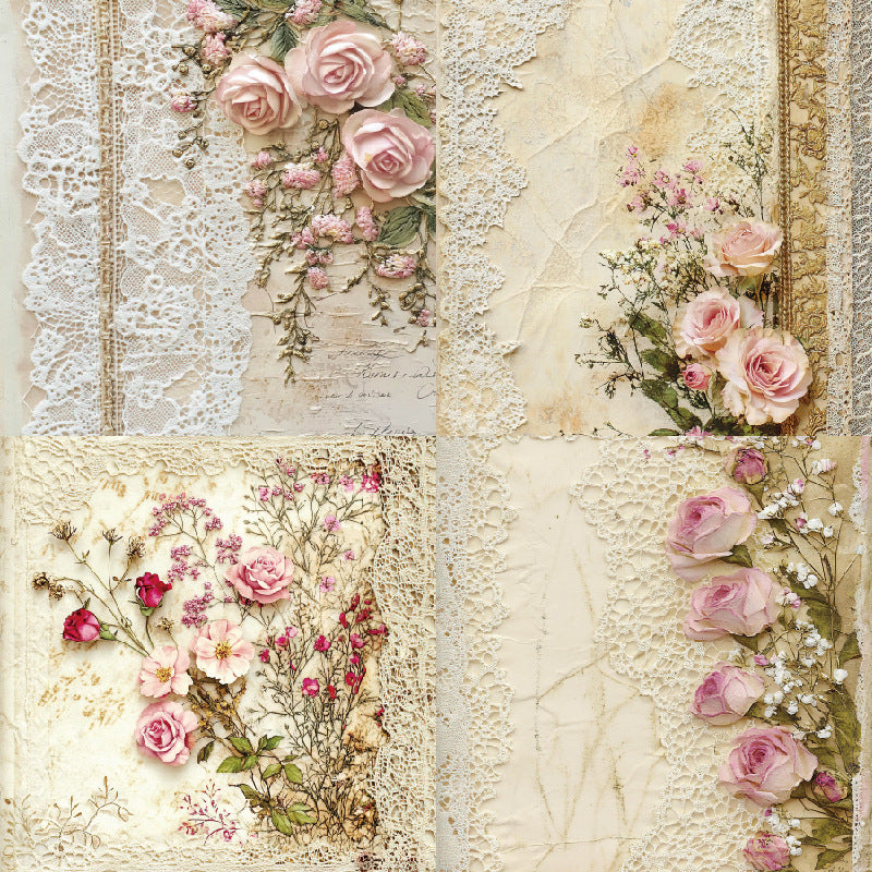 6 inch Victorian Rose Scrapbook Paper Pad SKP572