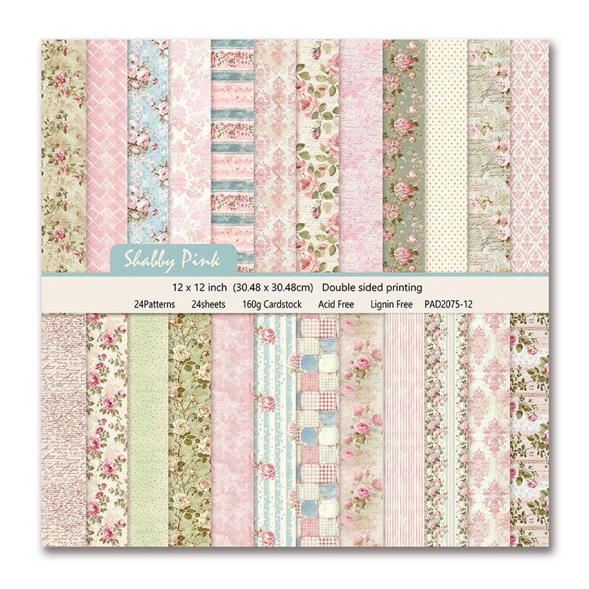 12 Inch Scrapbook Paper Pad for Craft PA075