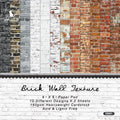 6 inch Brick Wall Textured Scrapbook Paper Pad SKP301