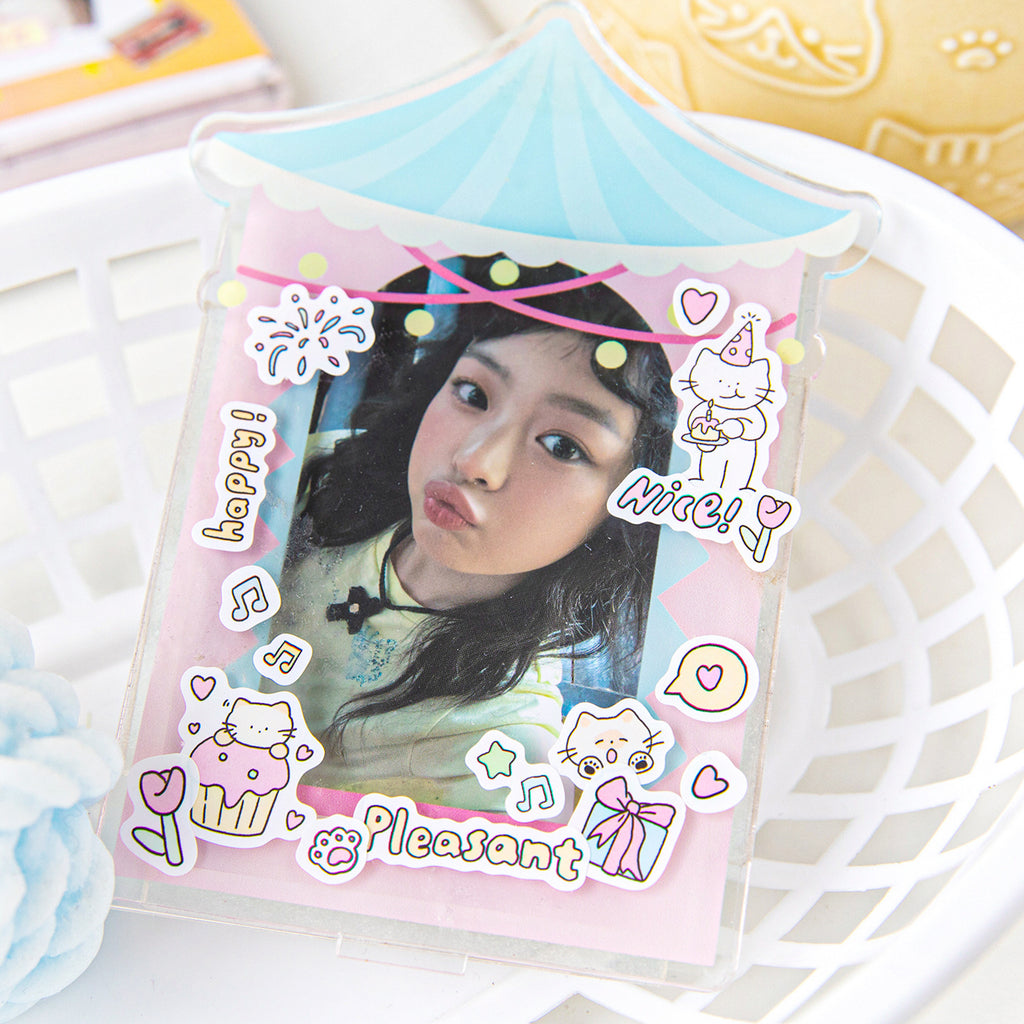 1 Roll Die Cut Cat Stickers Tape MMRZ