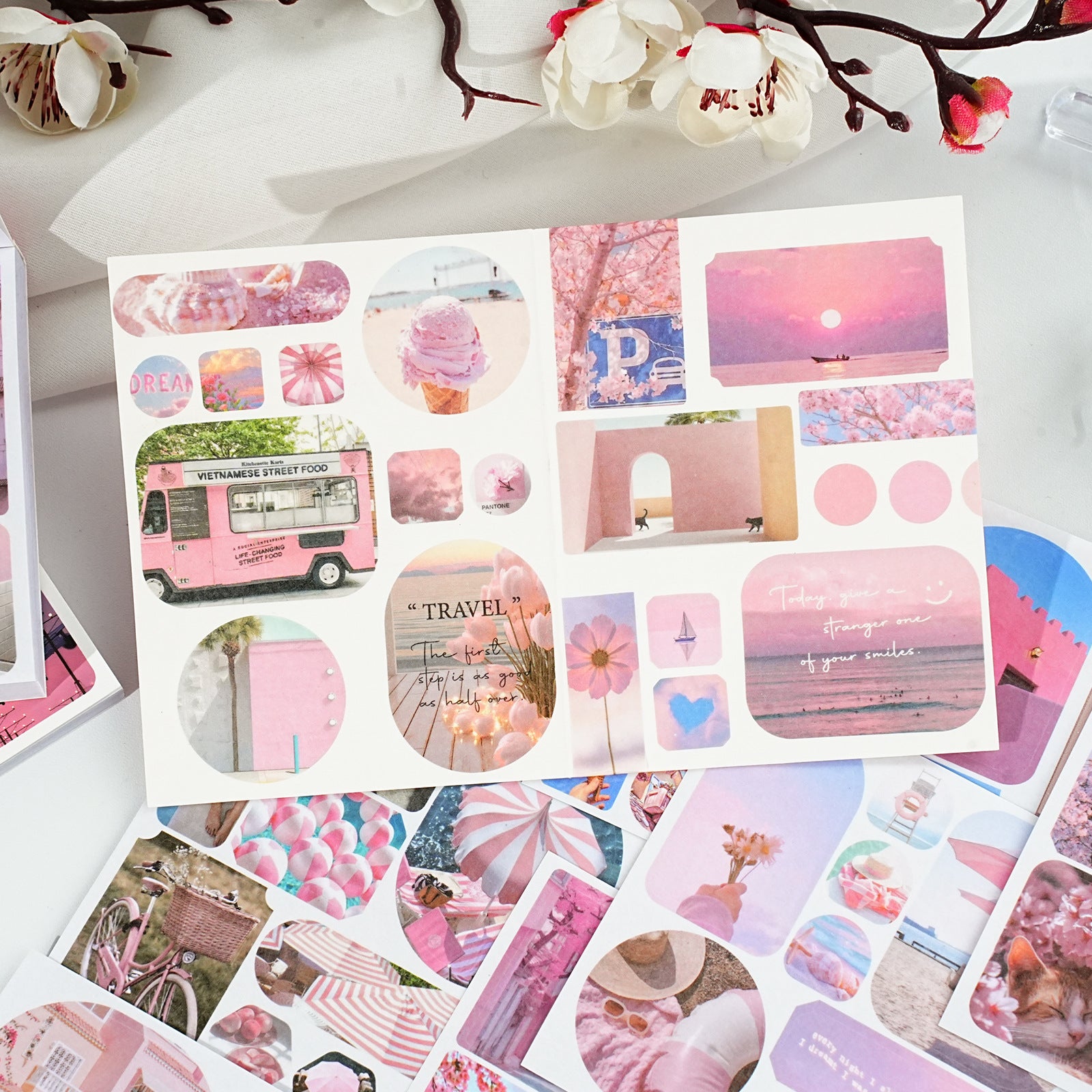 40 Sheets Aesthetics Washi Stickers Book SZLKDF