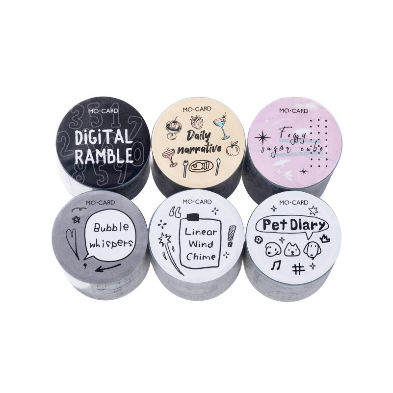 1 Roll Quote Words PET Stickers JDXT