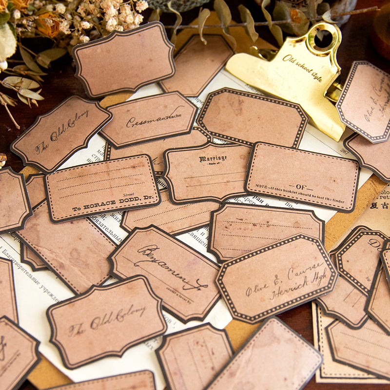 30 Pcs Vintage Lable Stickers SGNL