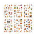 6 Pcs Everyday Journal PET Stickers - Snack