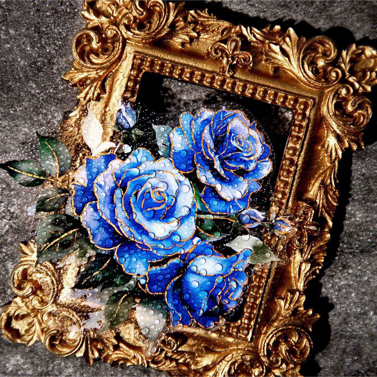 10 Pcs Dark Rose PET Stickers AYMG