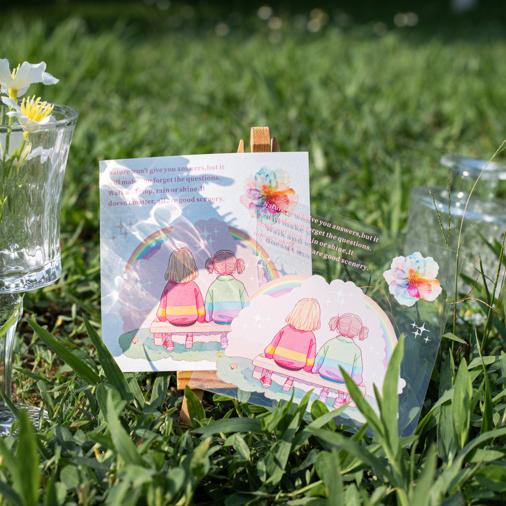 12 Sheets Flower Girl Stickers Book HYSN