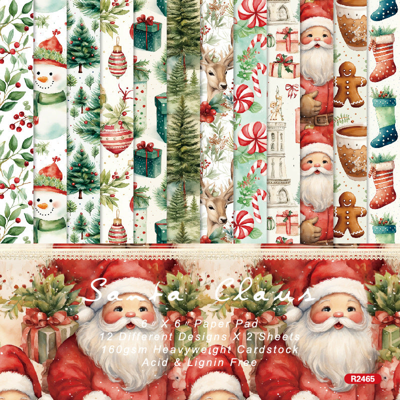 6 inch Christmas Scrapbook Paper Pad SKP465