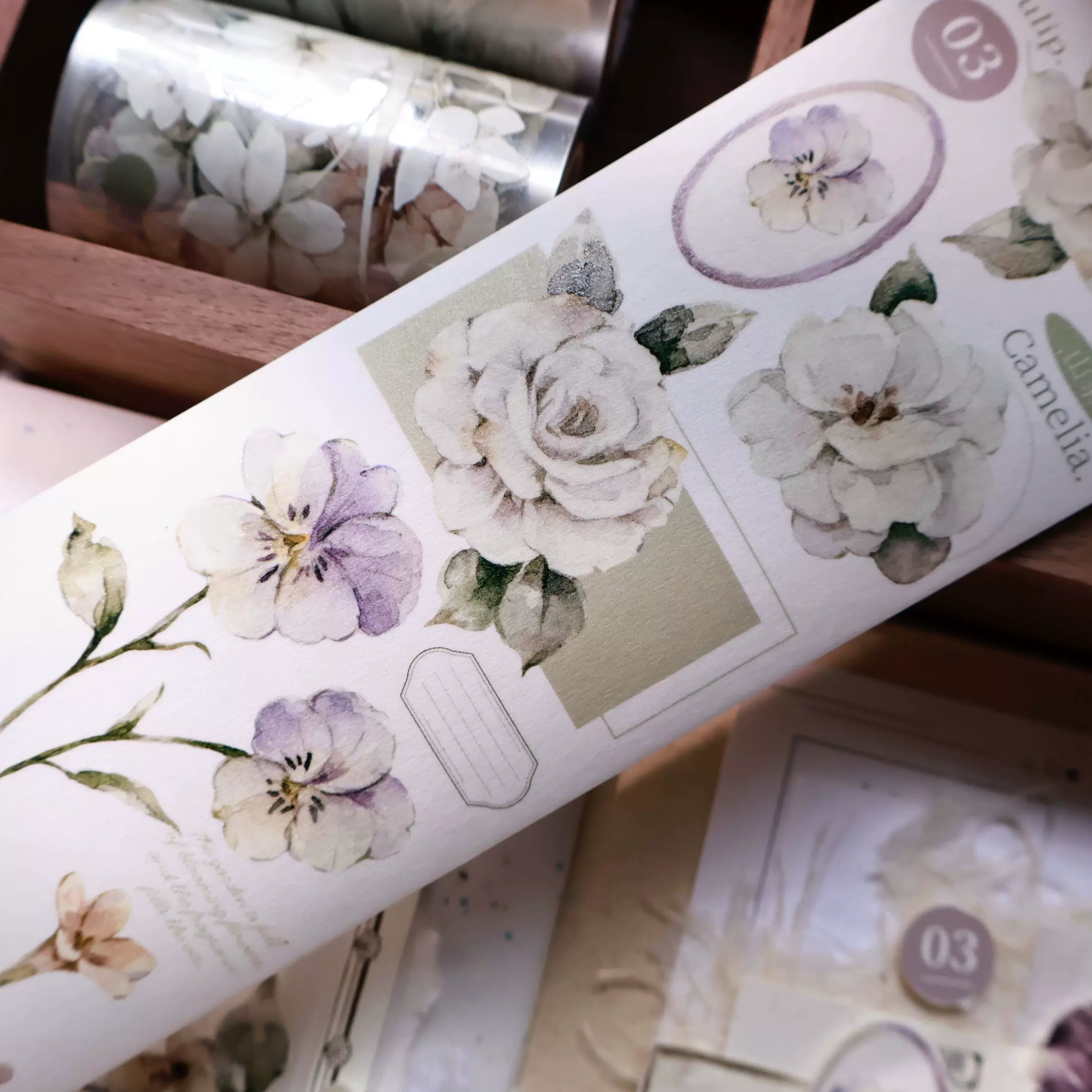 Floral Decorative Tape Rolls- Wind-Whispered Slumber